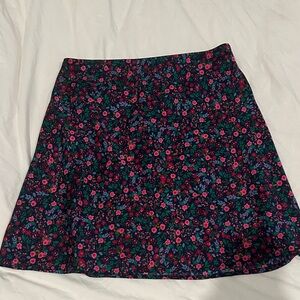 J. Crew Floral A-Line Skirt
